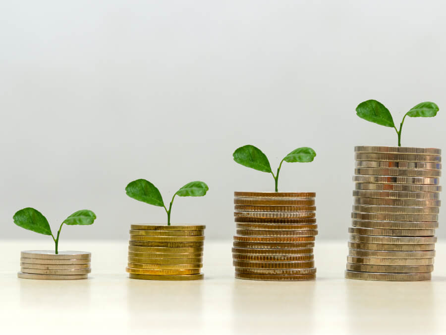 積まれたコイン